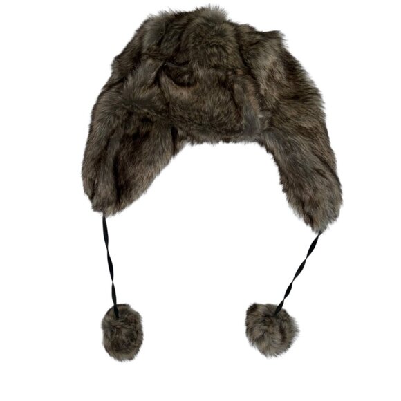 american eagle outfitters as new beige faux fur trappers hat - Picture 1 of 5